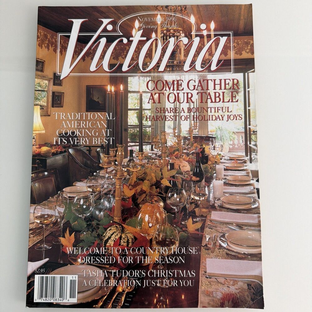 Vintage Victoria Magazine November 1996 Vol. 10 No. 11 Thanksgiving Gathering